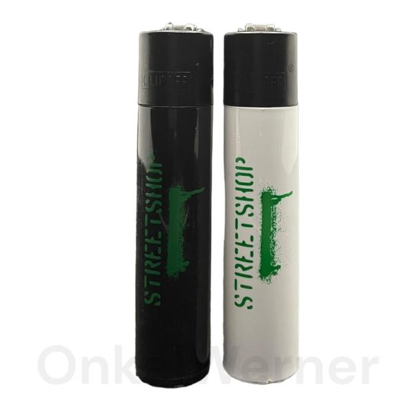 Streetshop Frankreich Clipper Feuerzeuge Black and White